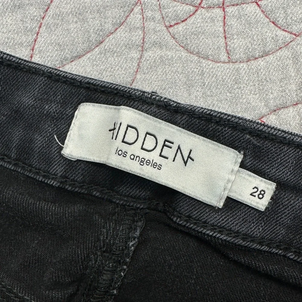 Hidden Los Angeles Cargo Pants Black Straight Leg Utility / Women's 28